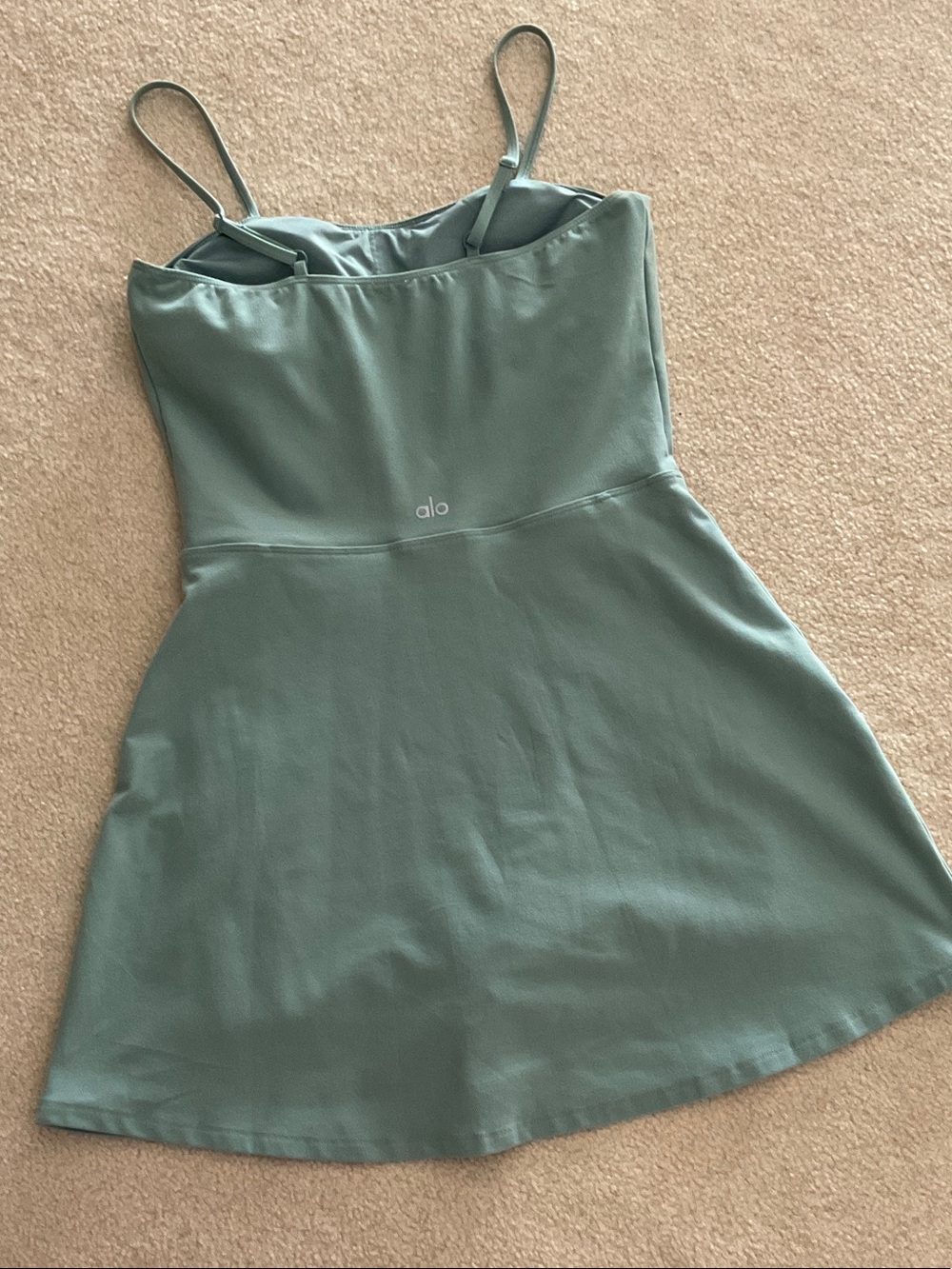 ALO Yoga Tennis Dress in Botanical Green - Picture 3 of 5